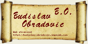 Budislav Obradović vizit kartica